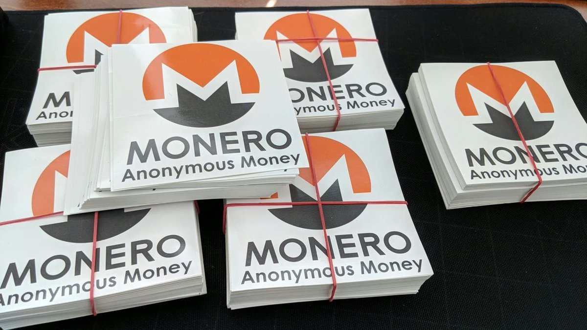 4x4 vinyl Monero stickers for sale. Domestic USA shipping only.