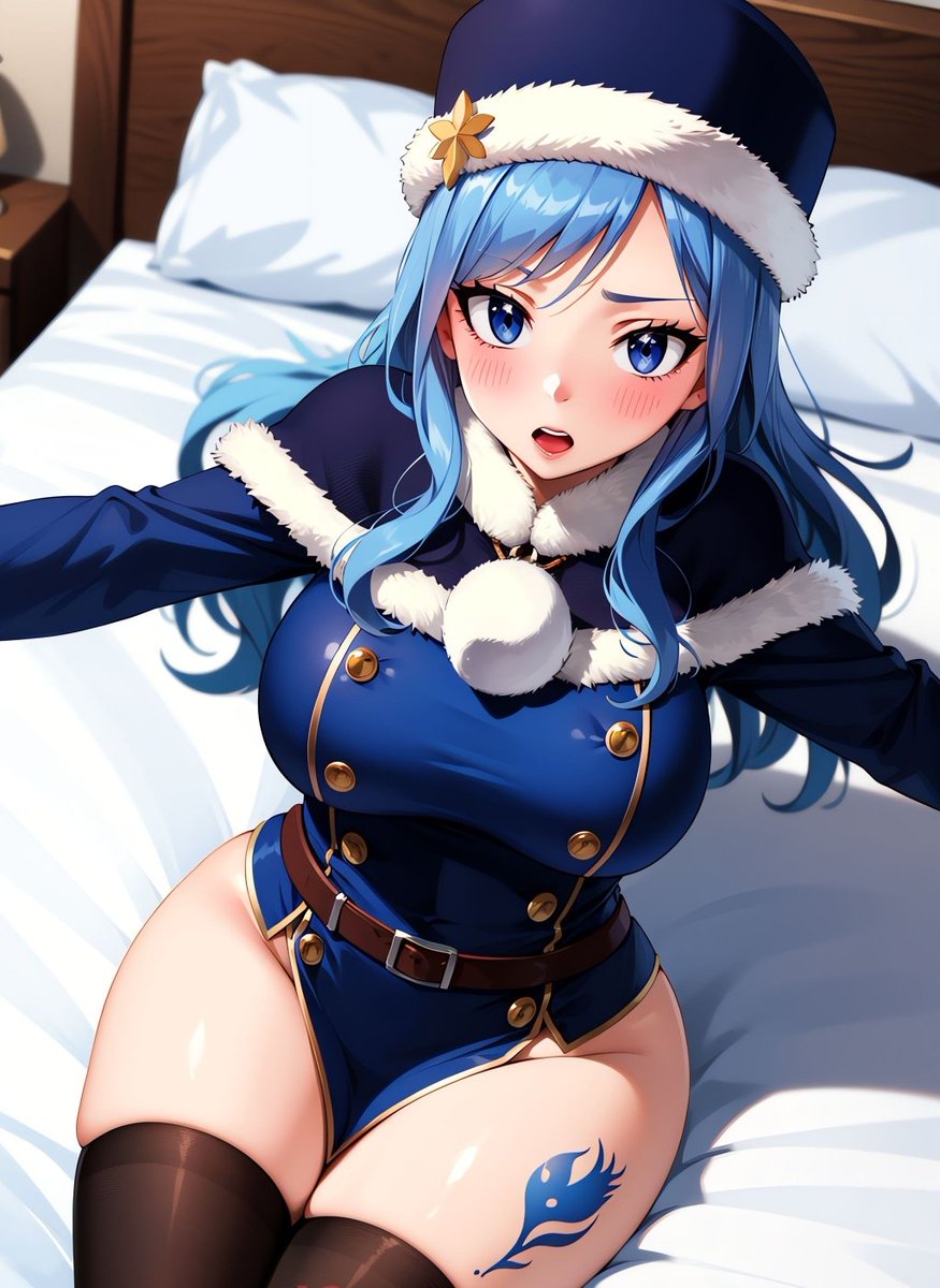 xblueraindrops's tweet image. ¡Ven a dormir con Juvia!
