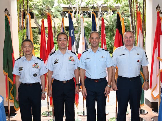 JASDF_PAO_ENG's tweet photo. Gen Uchikura, COS, #JASDF exchanged views on necessary cooperation for the stability of the #IndoPaciffic region with air chiefs in #PACS23 We will work toward strengthening relationships with representatives of the respective countries. Read more : https://t.co/xJjmlWB9CO https://t.co/Y0zaDGsVVw