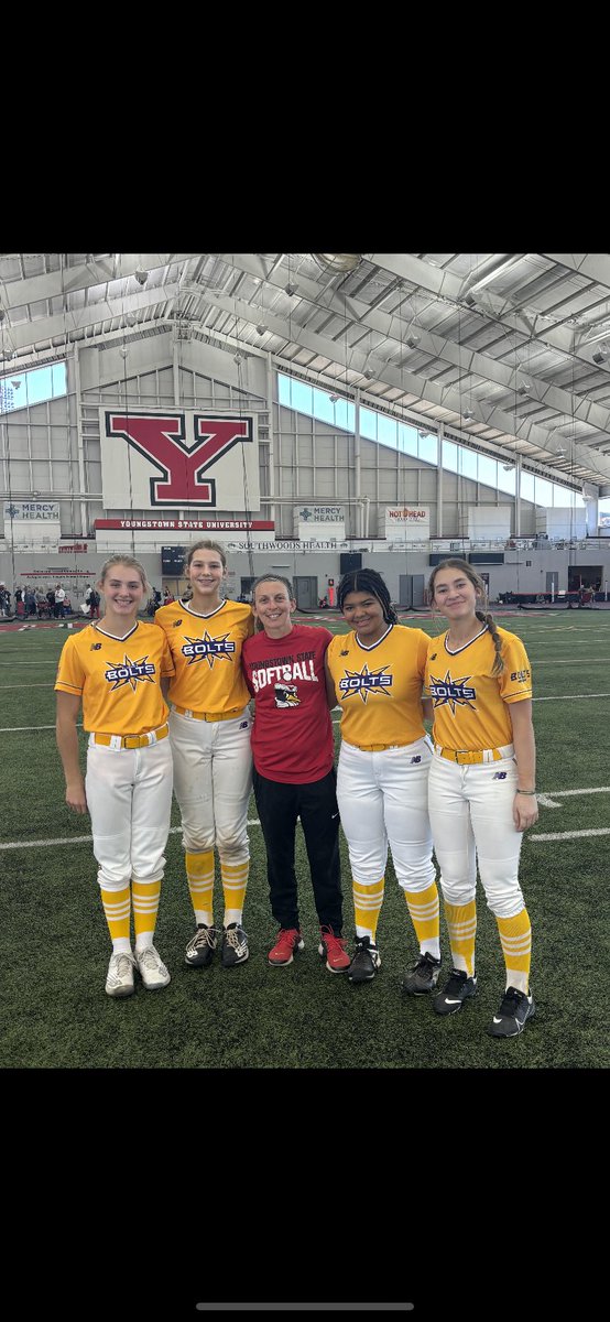Thank you @YSUSoftball for having my teammates and I at your combine camp!!! @AddieRudge2028 @KaraLint2026 @GabbiWill20