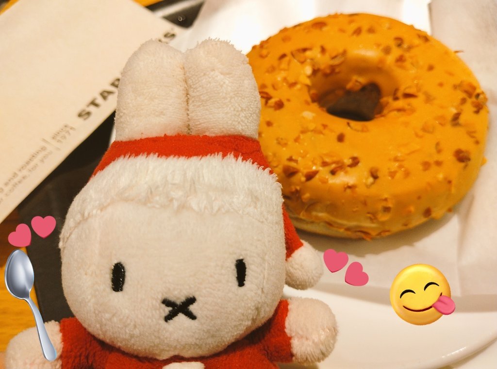 今年もこのお味🍩が食べれる時期がやってきた❗😋🐰

#バタースコッチドーナツ🍩
#スタバ