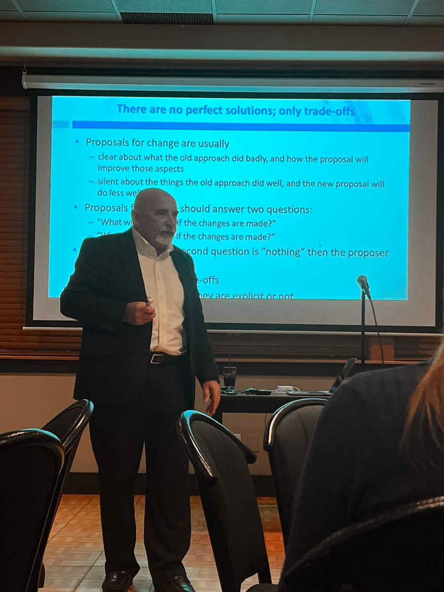At our leadership dinner tonight, <a href="/dylanwiliam/">Dylan Wiliam</a> encouraged my colleagues and critical friends to slow down, examine our practice, and take the time to ‘sharpen the saw’. It’s worth it! Let’s improve practice, we all have the same amount of time. <a href="/chris24v/">Chris van der Mark</a> <a href="/SD27_CC/">School District No. 27</a> #NesikaLearns