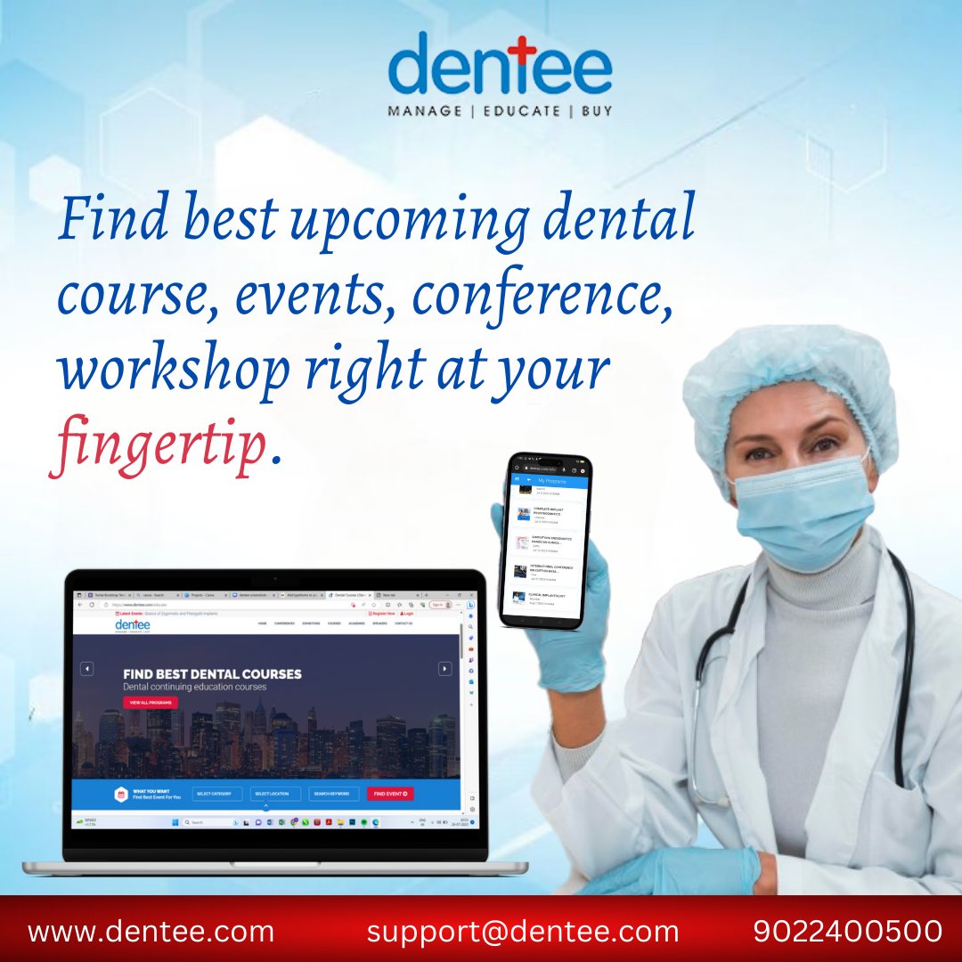 denteesocial's tweet photo. Find the all dental short- term courses!!

#dentist #dentistry #Dentee #dentalcoursesfordentist #dentalsoftware https://t.co/RQ7VO0yfoZ