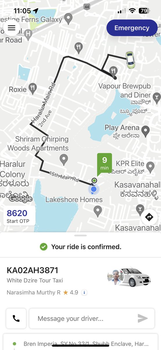 SharthMandan's tweet photo. @bhash @Olacabs Prime plus drivers calling and saying they are not coming for pickup and asking to cancel the cab https://t.co/5fgMQum32S