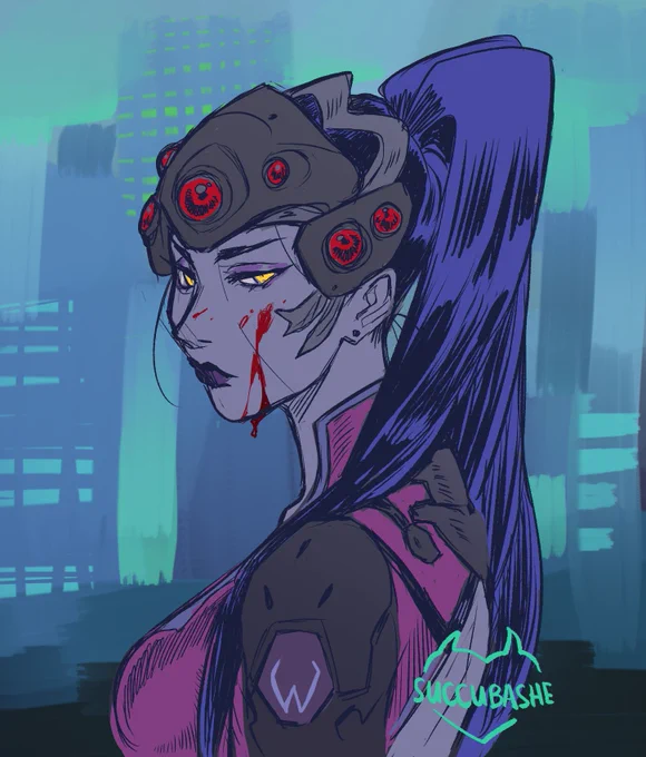 a quick HBD sketch for Widowmaker love u 