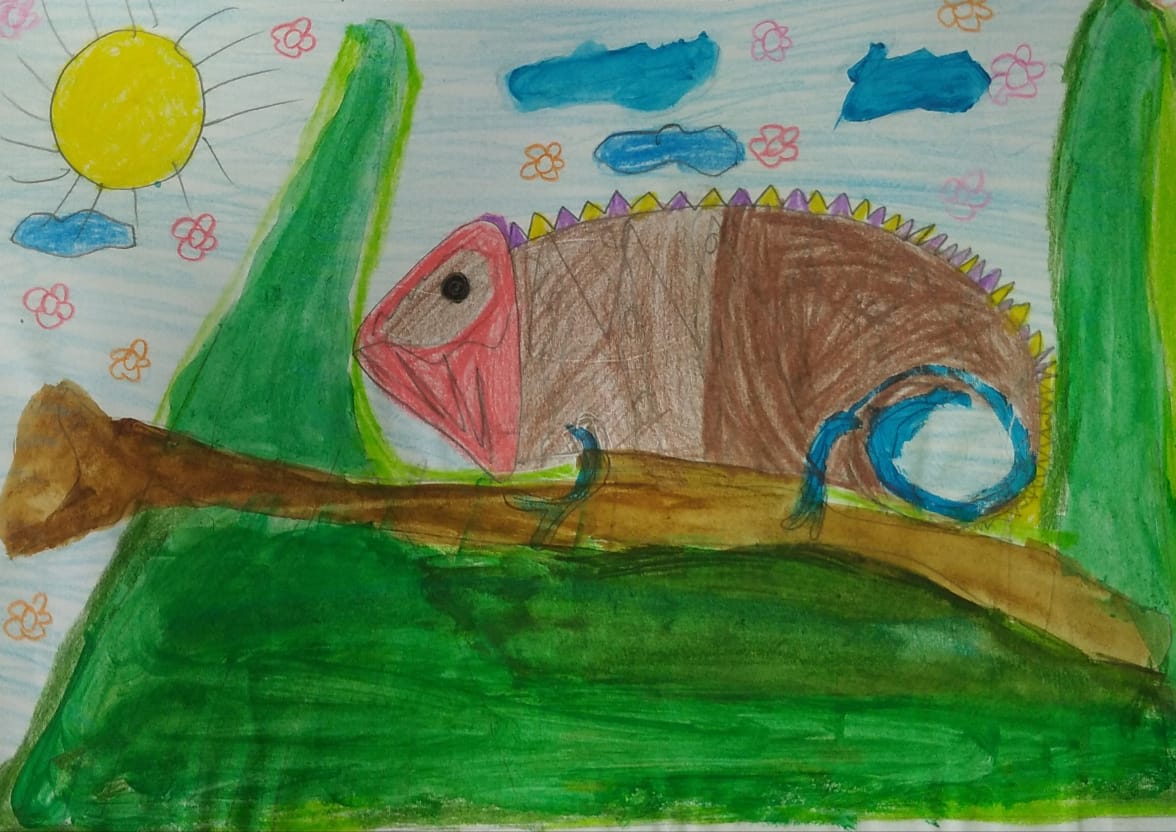 JafferyAcademy's tweet image. In exploring line, shape, colour and pattern; Year 3 learners created a chameleon drawing using colour materials of their choice.

#art #exploringart #lines #designs #shape #pattern #juniorschool #jafferyacademymombasa