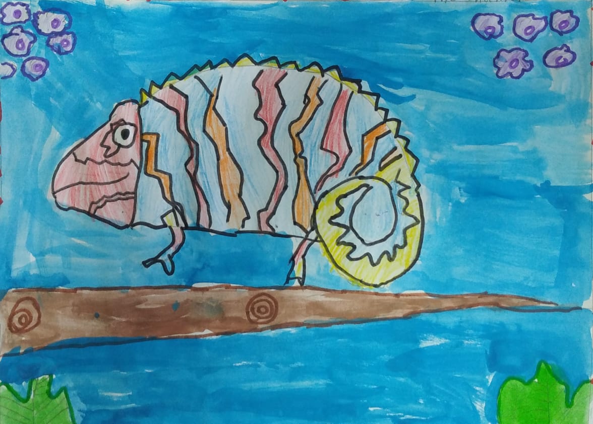 JafferyAcademy's tweet image. In exploring line, shape, colour and pattern; Year 3 learners created a chameleon drawing using colour materials of their choice.

#art #exploringart #lines #designs #shape #pattern #juniorschool #jafferyacademymombasa