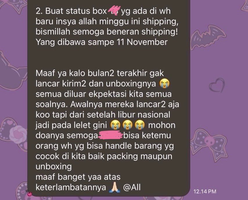 nztinfo's tweet photo. #nzt_info || updates regarding ph shipment 

any shipments that have arrived sebelum 11/11 akan dibawa bersamaan dengan batch ini. apologies sebelumnya bahwa ternyata barang belum dikirim (seharusnya udah tapi delay lagi di luar dugaan) https://t.co/DhQiQ3Zdc1