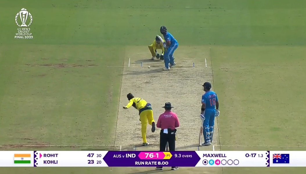 LoyalSachinFan's tweet photo. The game changed from here but can't blame Rohit Sharma as he played with this template throughout the World Cup. https://t.co/i8WTxtnEU7