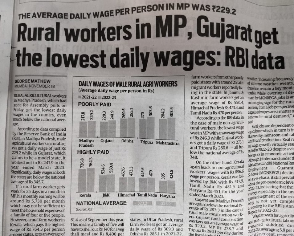 This is the reason why North Indian people come to developed South India looking for work.