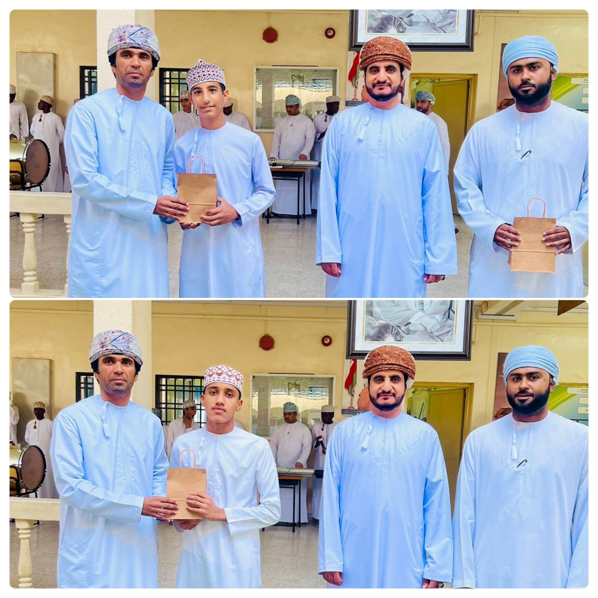 EduGovNBT2317's tweet photo. كرم الأستاذ : محمد بن علي العجمي، المعلم الأول لمادة اللغة العربية طلبته المجيدين في الاختبار القصير الأول؛ تشجيعا لهم لبذل المزيد من الجهد خلال الفترة القادمة.
#فعاليات_تعليمية_شمال_الباطنة 
#تعلم_مستدام https://t.co/djZJhx2jps