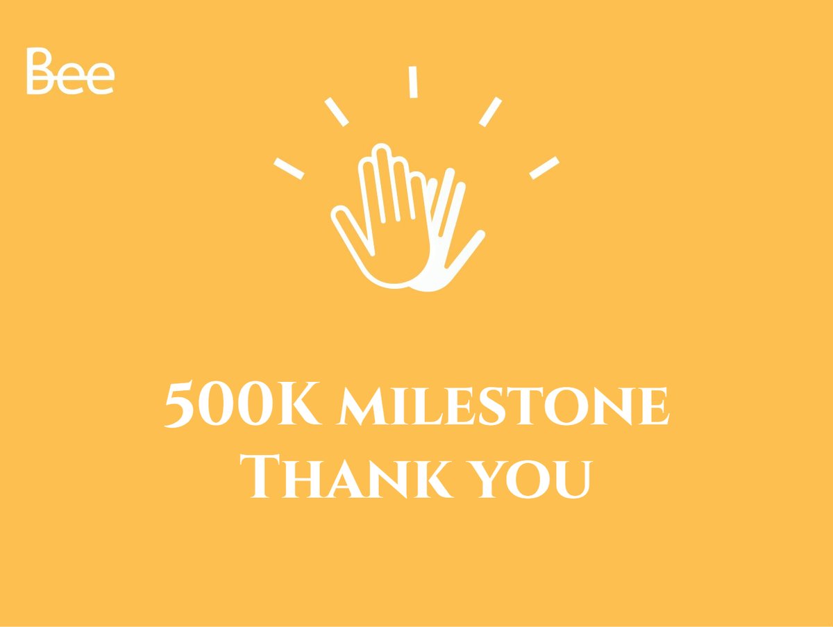 🙌Time to celebrate, Beelievers! 🚀We just hit 500,000 followers on X. Let's boost #BeeNetwork's powerful community by tagging 3 of your teammates👇 🐝Empower the Bee Hive and share the achievement. Head to the next 500K!