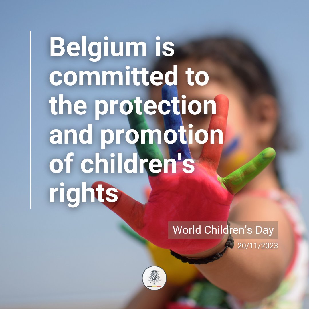 Belgium is committed to the promotion and protection of children's rights. On today's #ChildrensDay, we stand with the children affected by armed conflict. 💙 #ForEveryChild, peace 💙 #ForEveryChild, a livable planet 💙 #ForEveryChild, a voice 💙 #ForEveryChild, every right