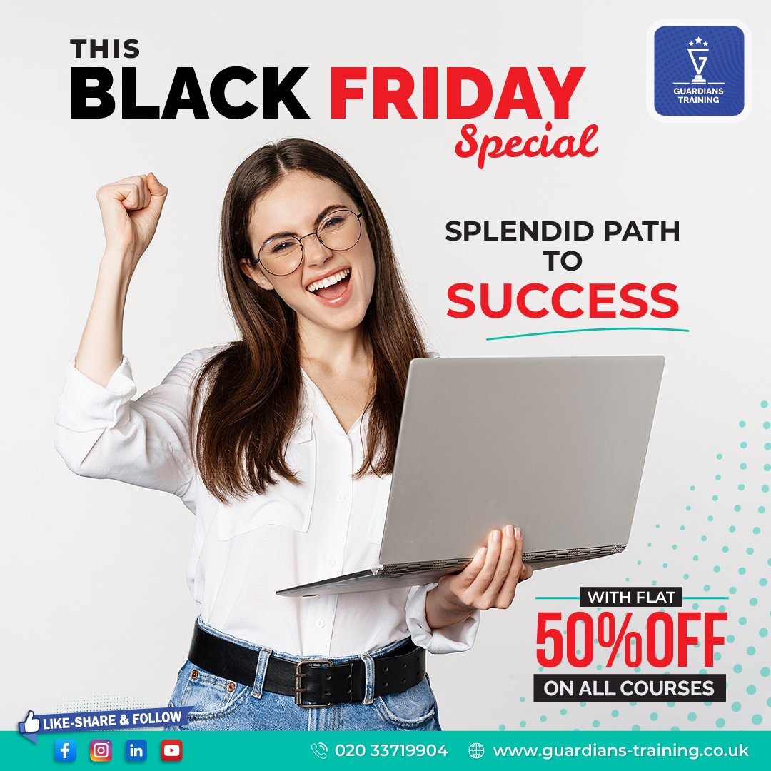 Black Friday Special: Splendid Path to Success Starts with 50% off on Every Course

#Accounting #accountingtraining #accountingcourse  #GuardianTraining #CorporateTraining #VAT #Payroll #controlaccounts #accountingskills  #management  #BlackFridaySales #BlackFridaySavings