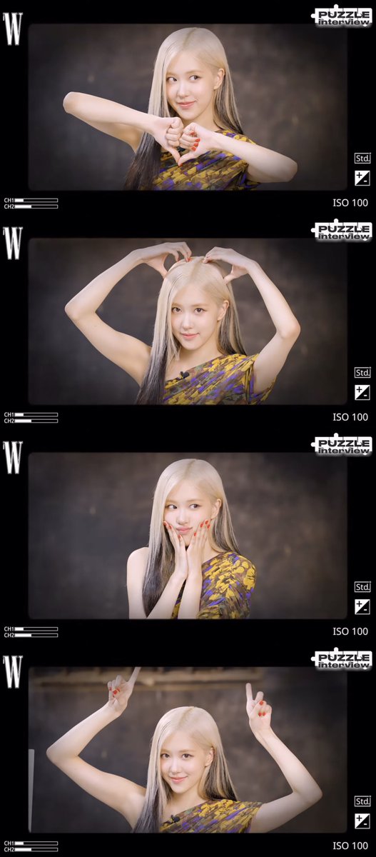 챙이가 정해준 로제네컷 포즈🫶🏻🐻🙀☝🏻☝🏻