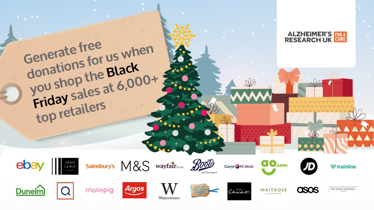 Bagging a Black Friday bargain? Sign up to support us via @giveasyoulive and you could generate free donations on any online purchases you make at over 6,000 top retailers giveasyoulive.com/join/alzheimer…