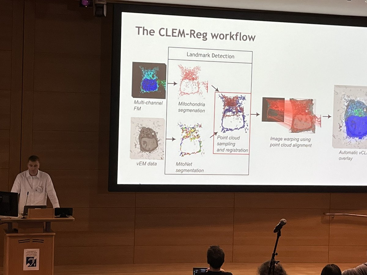 CSpencer_path's tweet photo. Matous Elphick sharing impressive work with EM STP at the Crick - registration of light and volume electron microscopy images. #crick #cbias https://t.co/mUcbKdb2q1