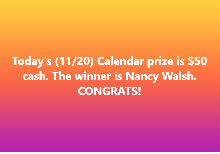 Correction: The prize is actually $50 cash.