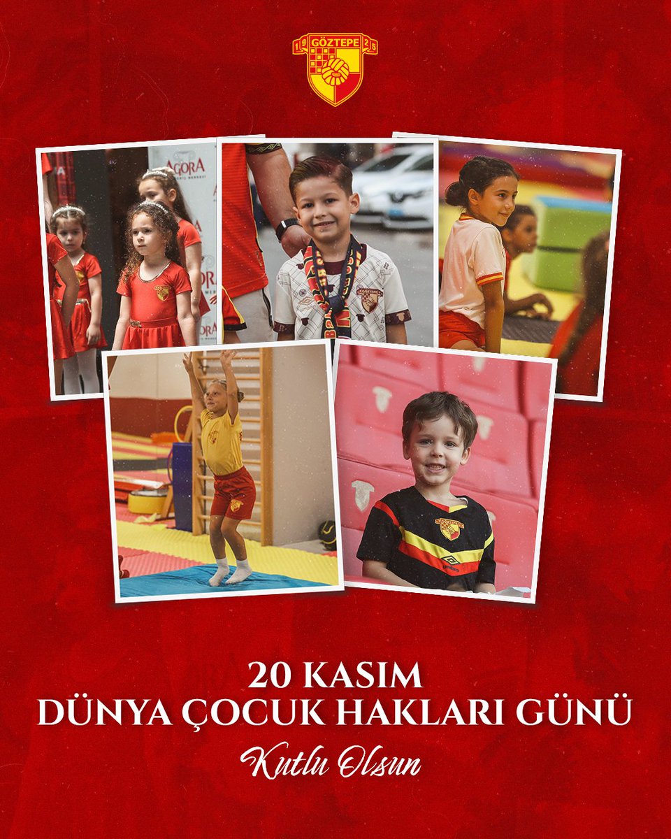 Yarınlarımızın umudu çocuklarımızın 20 Kasım #DünyaÇocukHaklarıGünü kutlu olsun💛❤️

#Göztepe #GöztepeOlimpik | @GoztepeOlimpik