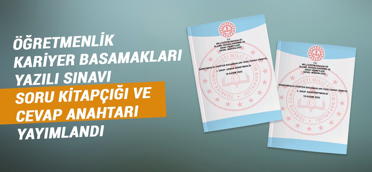 📢 'Öğretmenlik Kariyer Basamakları Yazılı Sınavı' Soru ve Cevapları Yayımlandı 👉meb.ai/8fT81s