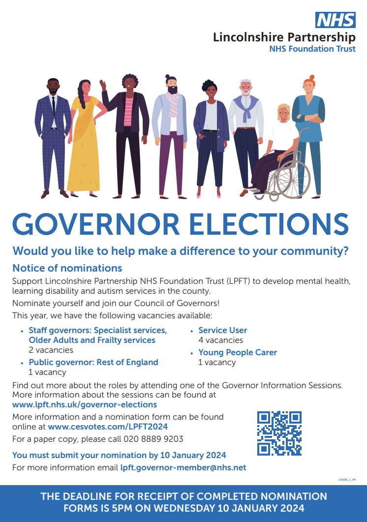 Shine Lincolnshire (@shine_lincoln) on Twitter photo <a href="/LPFTNHS/">Lincolnshire Partnership NHS Foundation Trust</a> Governor By-Elections opening on the 27 November and numerous information sessions announced. For further information on the role and information sessions visit: lpft.nhs.uk/governor-elect… <a href="/LPFTNHS/">Lincolnshire Partnership NHS Foundation Trust</a> Governor By-Elections opening on the 27 November and numerous information sessions announced. For further information on the role and information sessions visit: lpft.nhs.uk/governor-elect…