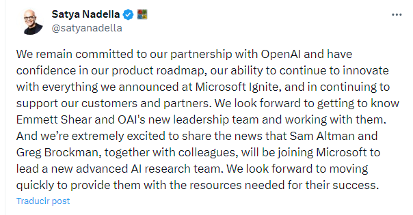 techinomys's tweet photo. Microsoft is hiring former OpenAI CEO Sam Altman and co-founder Greg Brockman. https://t.co/9PUDEkDjvm
