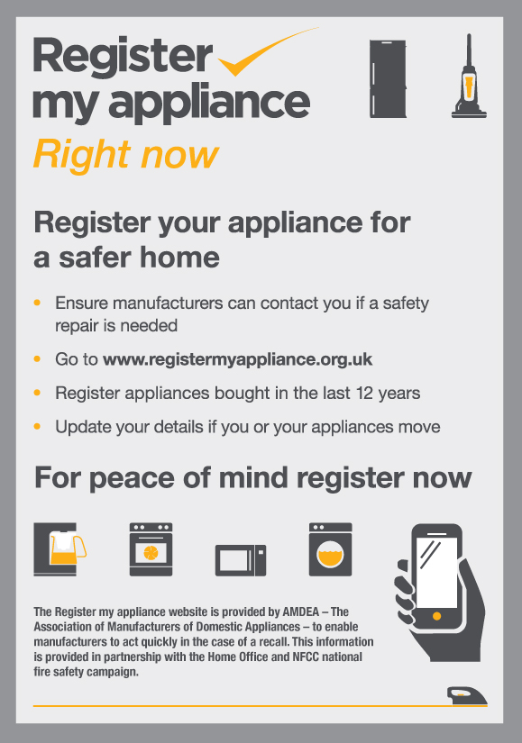 SouthendTS's tweet photo. It only takes a few minutes to register your appliances to ensure a safer home: https://t.co/xDVE67Sbqc https://t.co/cCGRLJ1pa8