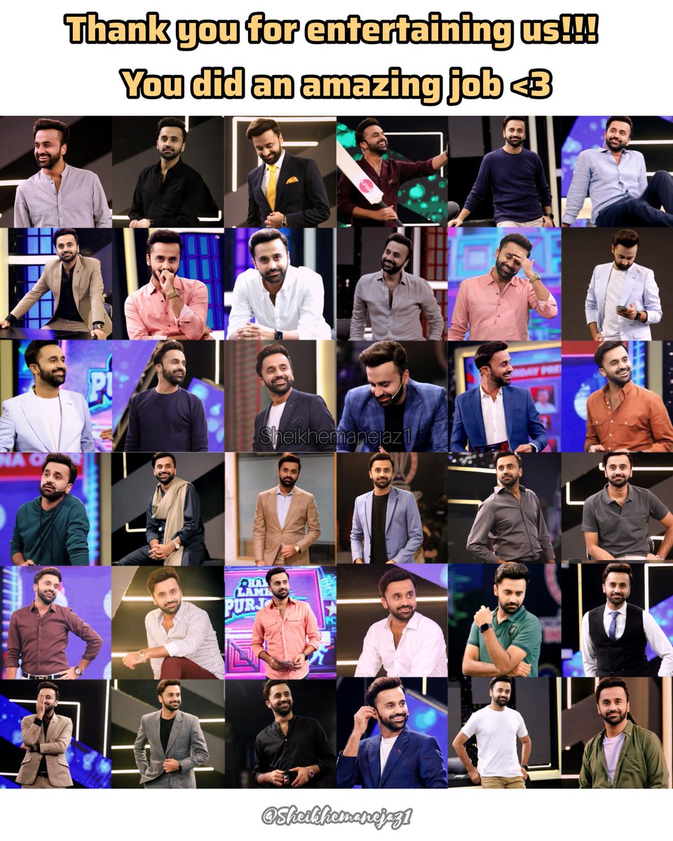 Thank you for entertaining us!!! You did an amazing job <3 @WaseemBadami Another great season of Har Lamha Purjosh!!! You Deserve all the love & Appreciation Wb ❤️‍🔥 Your energy level on peak to make us laugh & entertain us... No doubt you are no.1 Host🔥😍 #HLPJ2023