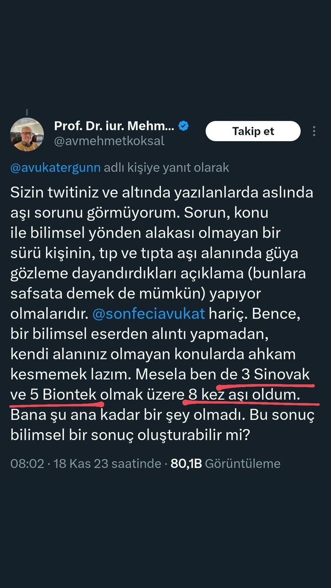 Ben şimdiye kadar en fazla 6-7 doz aşı olan vardır sanıyordum. Meğer 8 dozlu varmış. Bu alanda rekor kimde acaba ? twitter.com/avmehmetkoksal…