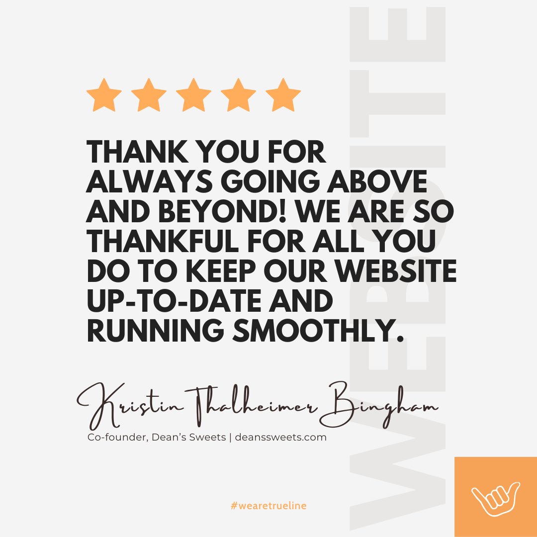 When Trueliners do something great, we love to hear about it—especially from our clients! Shoutout to Erica Berry, Director of Marketing, for her work with @DeansSweets. #WEPA! 👏 🤙 #wearetrueline

PS- if you're looking for the perfect #MaineMade gift: deanssweets.com 🍫