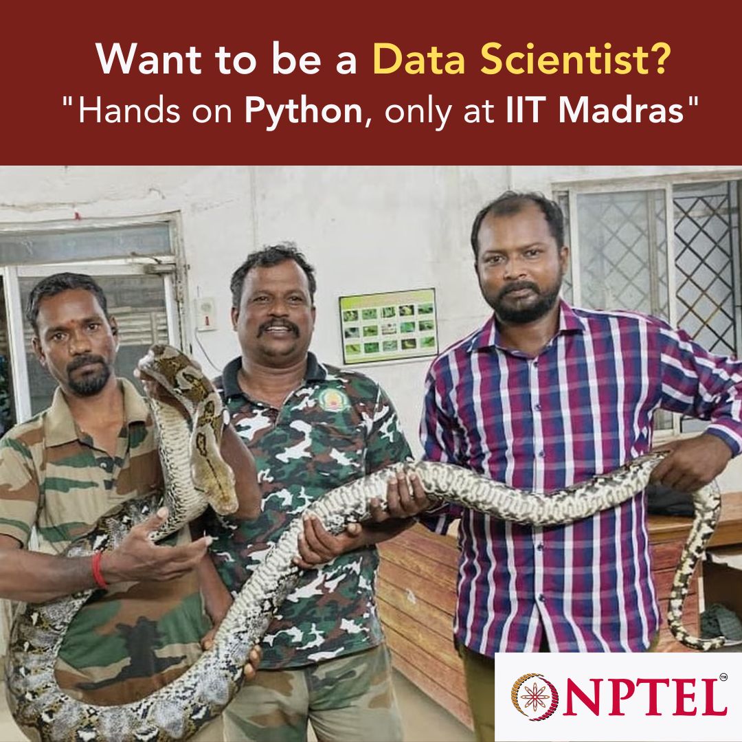 Time to play with homonyms! 

IIT - M has been in the news for a 12-foot reticulated python 🐍 being spotted inside the premises - thehindu.com/news/cities/ch…