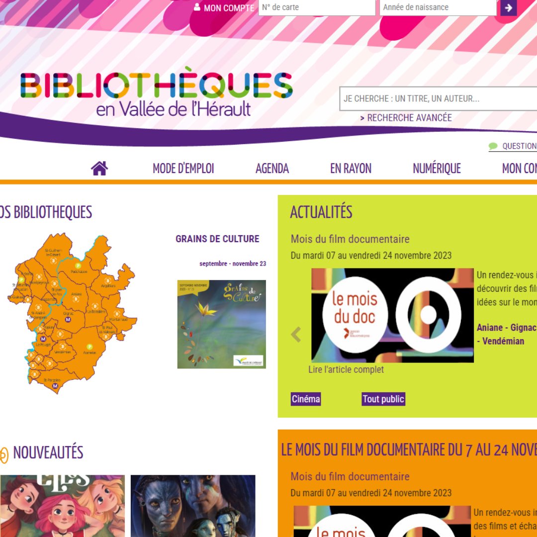 AFI_Bib's tweet photo. # LecturePublique - La Communauté de Communes de l'Hérault a adopté Nanook pour la mise en réseau des bibliothèques de son territoire 😀: 
◽ 3 Médiathèques
◽ 18 Bibliothèques
◽ 3 Points Relais
> 130 000 documents
> 1 navette qui circule sur le territoire
> 1 site internet https://t.co/Kbyn6pcZYe
