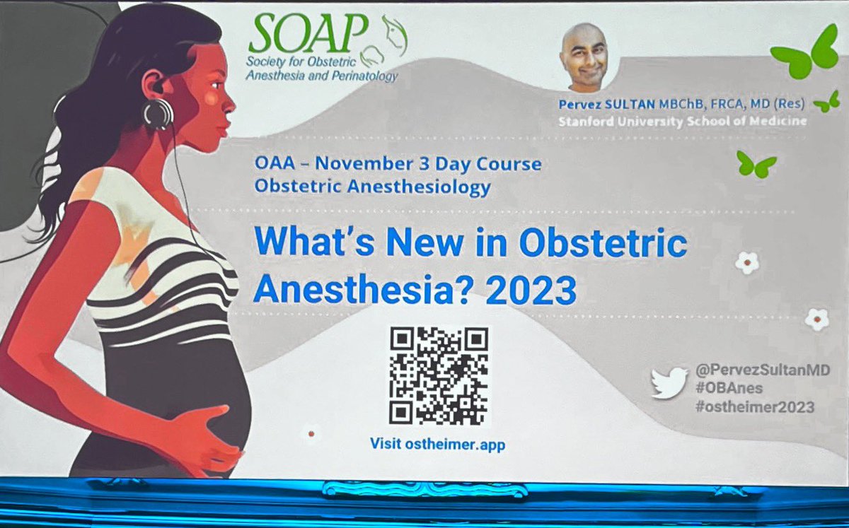 OBsleepmerchant's tweet photo. @noolslucas presents the first speaker of #3dc23, @PervezSultanMD giving a “truncated” Ostheimer “What’s new in #OBAnes?” - keep an eye out for new additions? https://t.co/Wu8j4QykdH