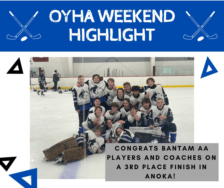 Congrats to Bantam AA players and coaches on a strong finish in Anoka over the weekend! 🐺🏒🥅