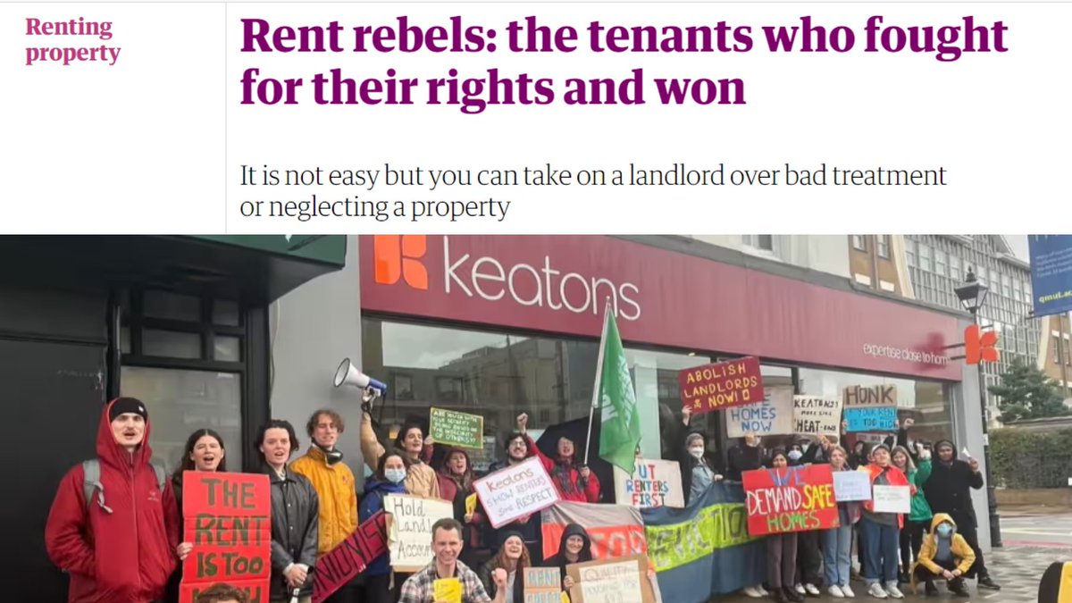 Great article in the <a href="/guardian/">The Guardian</a> about how the union wins for our members.

Whether it's getting your rent back from bad landlords, or fighting to hold exploitative agents to account, the London Renters Union has got your back.

Read it here: theguardian.com/money/2023/nov…