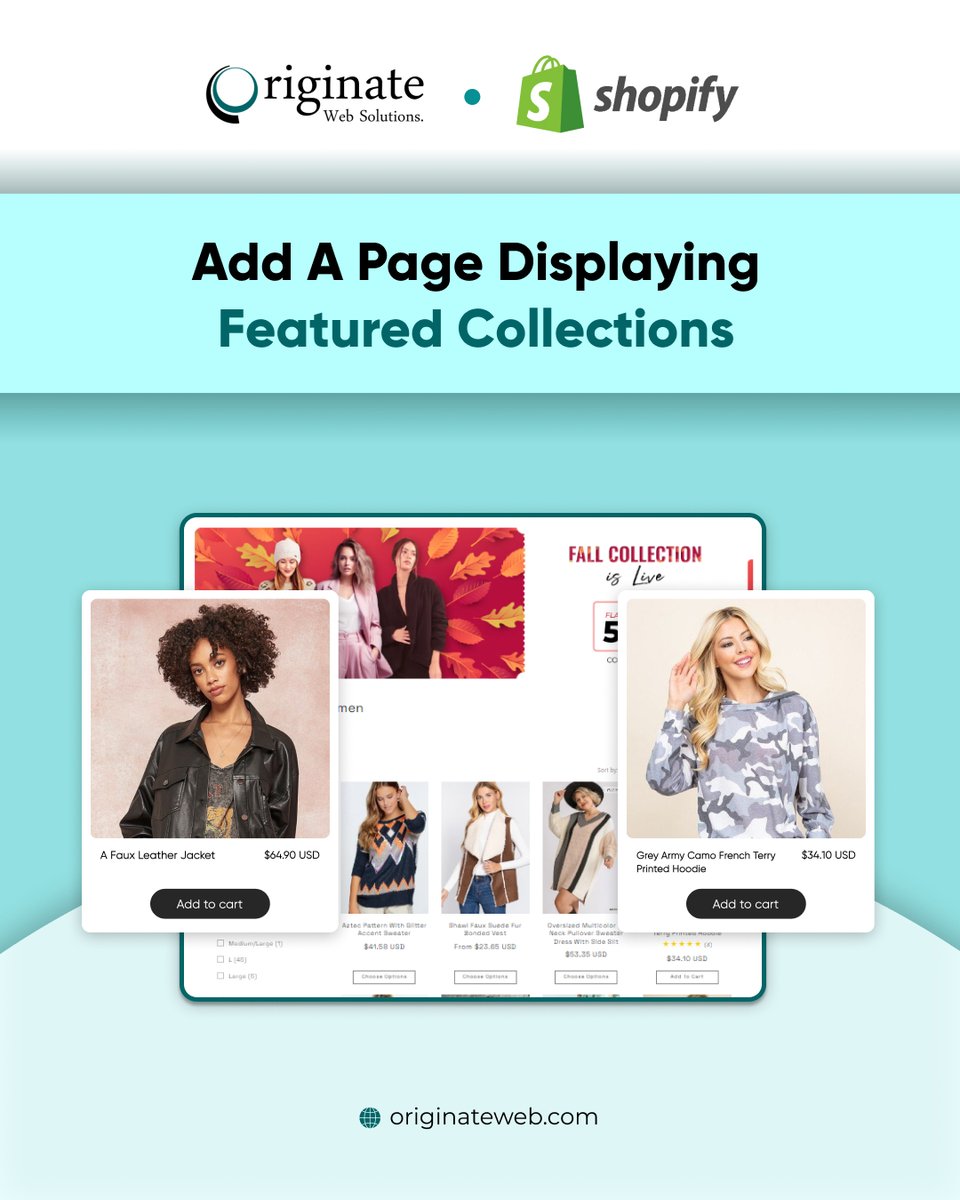 OriginateWeb's tweet photo. ✨Highlight a few products and display them as featured collections on the homepage of your store. The add-on lets you customize how the collection appears😎 and how many products are to be displayed under each collection.

#ecommerceservices #originatewebsolution https://t.co/WFDAzlxLN2