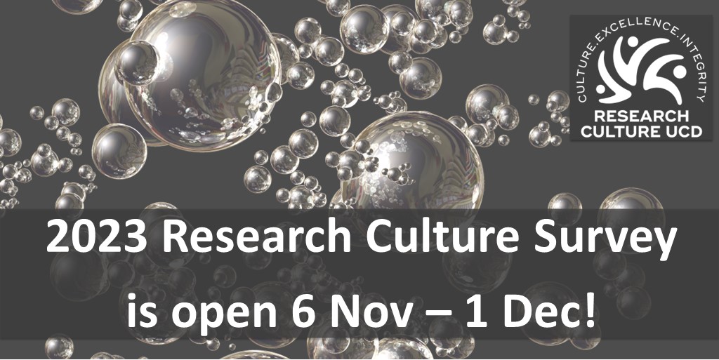 We are halfway through our Research Culture Survey window @ucddublin. If you work in research, we'd like to hear how you feel about it. Don't miss this opportunity to share your views! ucd.ie/researchcultur… #researchculture #survey