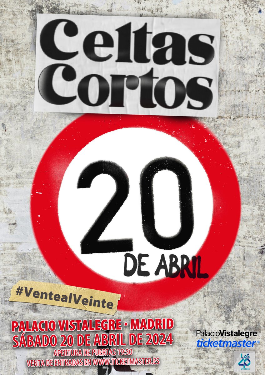 CeltasCortos's tweet photo. CELTAS CORTOS darán un concierto muy especial el próximo #20deAbril en el Palacio de Vistalegre. Será un gran evento en el que contarán con invitados de lujo, que iremos desvelando próximamente. Las entradas estarán disponibles mañana en https://t.co/38QYi3marJ #VentealVeinte https://t.co/La9J1w6CYs