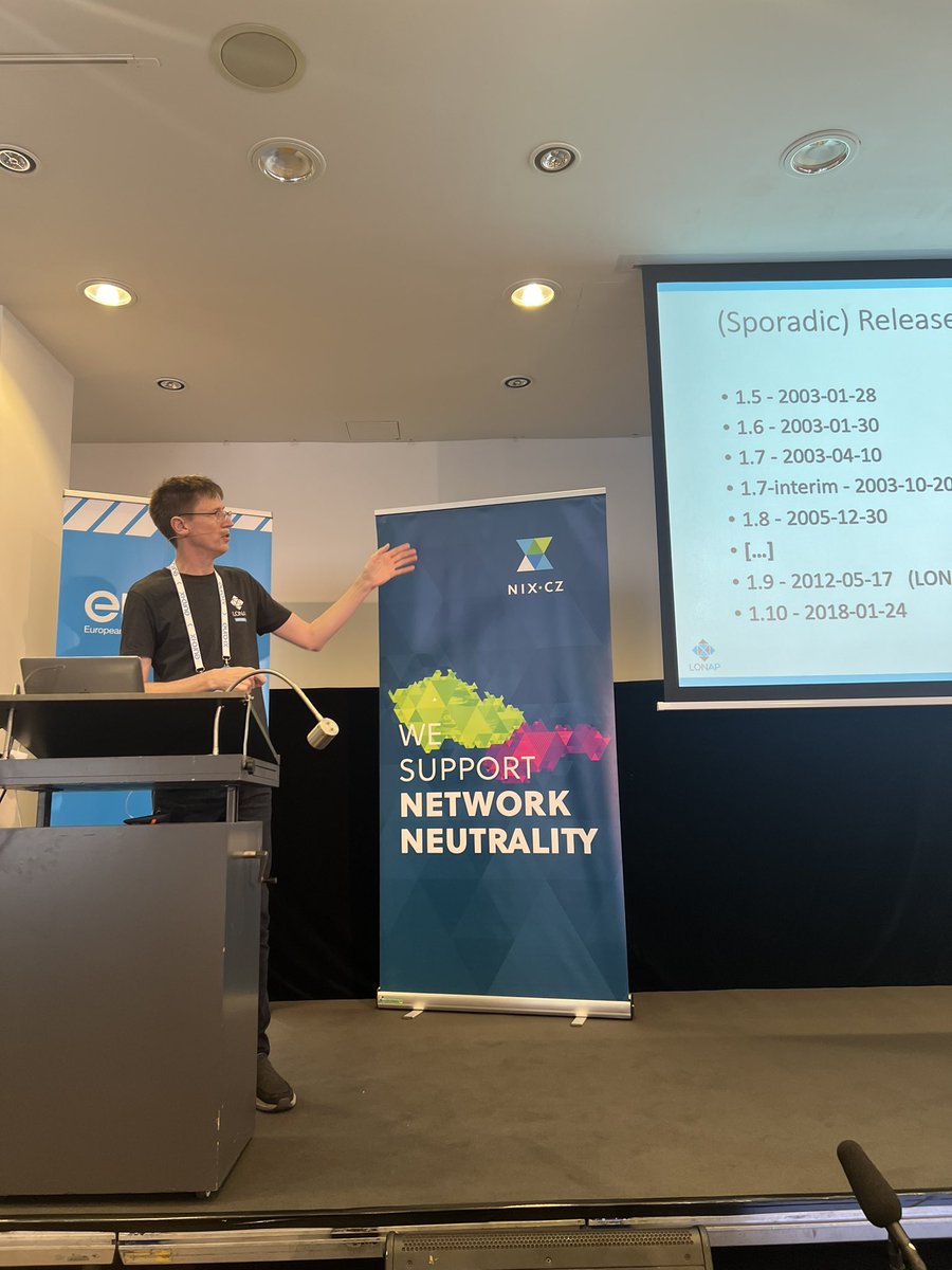euroix's tweet photo. Diving into our next session with enthusiasm! ๐ The Community Tools session where Veit Heller from Port Zero shed light on the cutting-edge IXPDB work, and Rob Lister takes us on a journey through 20 years of IXP Watch. ๐๐ Get ready for insights, milestones! #IXPDB #IXPWatch https://t.co/ztmj2eRGdG