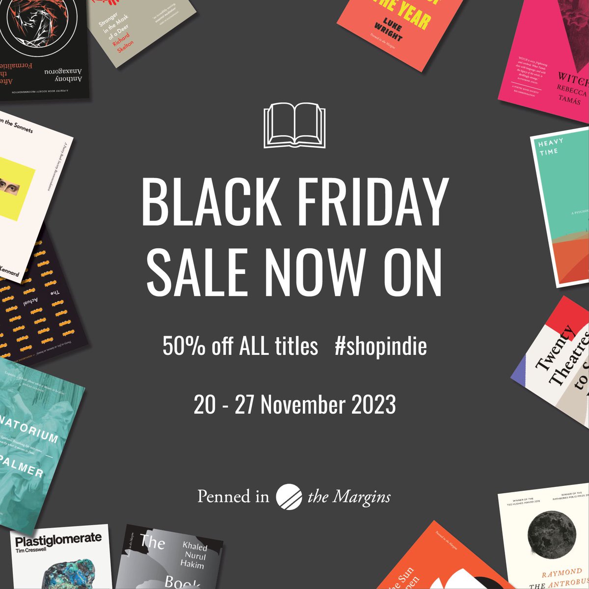 Get 50% off our award-winning books of poetry, fiction and non-fiction in our BLACK FRIDAY SALE 🖤 While stocks last 👉 pennedinthemargins.co.uk/index.php/cate…