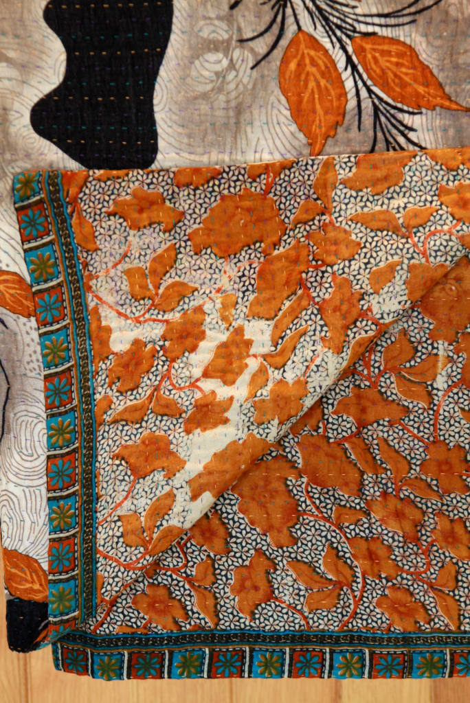 DecoratorsNotes's tweet image. Chilly nights are on the way! Wrap up warm with one of our beautiful vintage sari kantha quilts. Perfect as a throw for the sofa or the bed. Made by very special women at Basha, a fair trade social enterprise in Bangladesh. Each reversible quilt takes about six days to make!