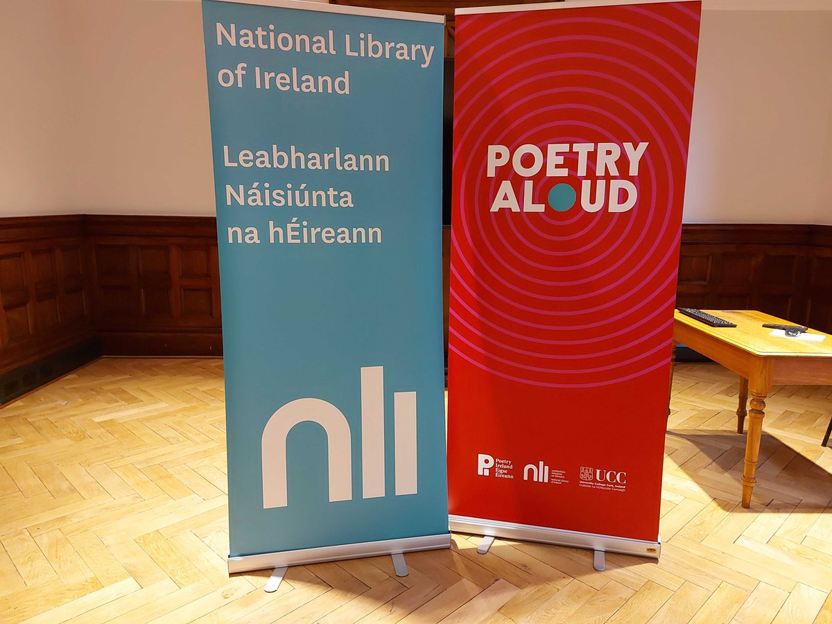 Great to have the #PoetryAloud semi-finals back in the @NLIreland. Wishing a very warm welcome to students from all over the country who are participating today. #scoildarashinealight #poetrylovers @poetryireland #poetry