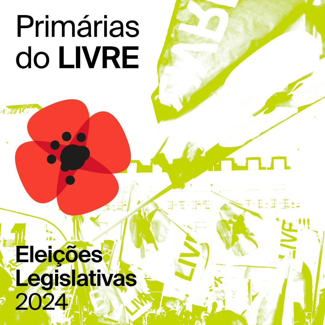 LIVREpt's tweet photo. Estão oficialmente abertas as Primárias do LIVRE para a escolha de candidatas e candidatos às Eleições Legislativas Antecipadas de 2024!

Caso não estejas inscrita/o no LIVRE, podes candidatar-te ou inscrever-te para votar nas Primárias!

👉 Sabe tudo em https://t.co/RERItQah9E https://t.co/NSBqrcEo61