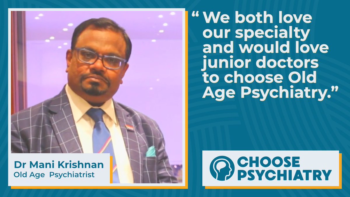 'Working with older people combines medicine with the rich history and stories of the people you work with.” Find out from our dynamic duo @deliriumkrish + Dr Josie Jenkinson why Old Age Psychiatry is a great career choice. #choosepsychiatry rcpsych.ac.uk/become-a-psych…