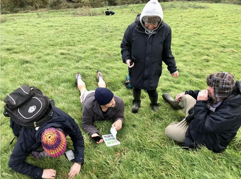 I’ve led lots of fungal forays recently, but don’t often get photos of the ‘action’ (such as it is). Thanks to participant Danielle on yesterday’s Waxcap Wander for these! 🍄