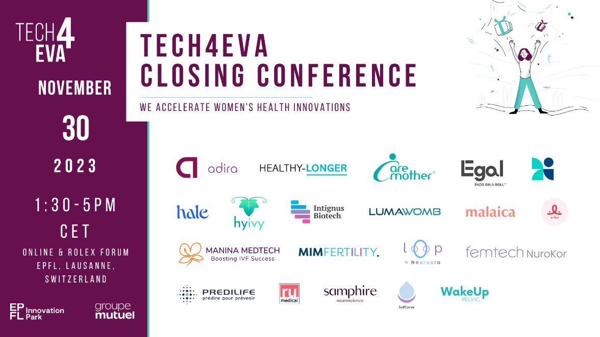 AYPOLITIQUE's tweet image. Be at the forefront of #Femtech Innovation!

Join us at the upcoming #Tech4Eva Conference on November 30th, 2023 and learn about the latest trends in women’s health!

Register: tech4eva.ch/event/tech4eva…

@EPFL_Park @Groupe_Mutuel 
#digitalhealth #innovation #womenhealthmatters