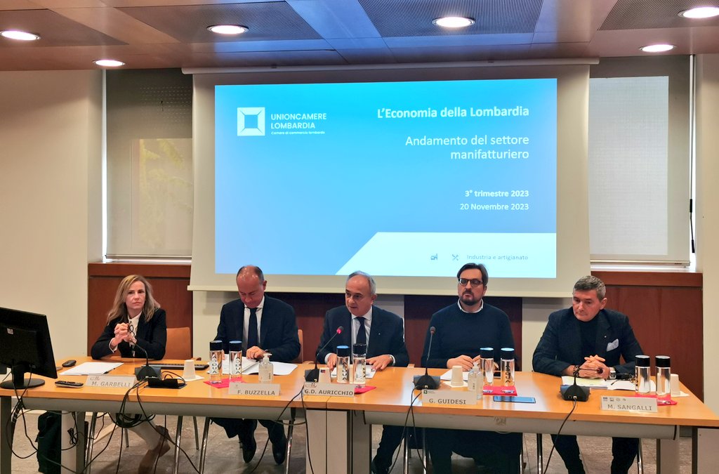 Presentazione oggi in Unioncamere Lombardia dei dati congiunturali del settore manifatturiero lombardo relativi al 3° trimestre