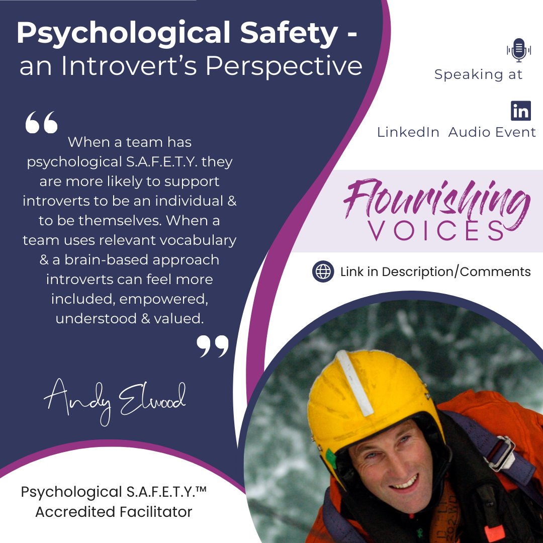 JoannaRawbone's tweet photo. Meet Andy Elwood, one of the three guest speakers at Flourishing Voices, a LinkedIn Audio Event happening on Wed, 22 November at 8 PM London time.

More details &amp; RSVP at https://t.co/KFMo9nwvJd

#SaveTheDate #AudioEvent #LinkedInAudioEvent
#Introverts #Extraverts #ExtroverBias https://t.co/frb5USqj3R