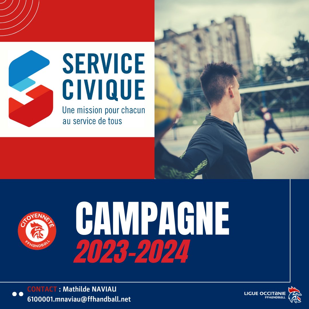 Vous êtes un(e) jeune âgé(e) entre 16 et 25 ans à la recherche d'une mission de #servicecivique pour cette saison 2023-2024 ?

⚠️ Il reste des places pour novembre et décembre !

📁 Dossier de demande : occitanie-handball.fr/outils-et-serv…

🗣️ Mathilde NAVIAU
📧 6100001.mnaviau@ffhandball.net