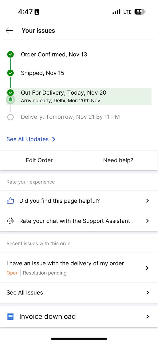 MercilenaB's tweet photo. @rajneeeshkumar @ShreyanshM @Flipkart After 1 month of not returning the product, delivery person from #Flipkart refused to deliver the order today. #FlipkartBigBillionDays this is a case of fraud they are not delivering the product. https://t.co/OPm54qQv3S
